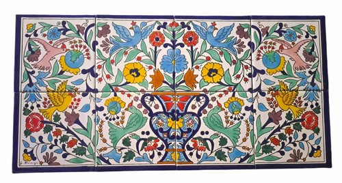 Quadro piastrelle dipinto - , a