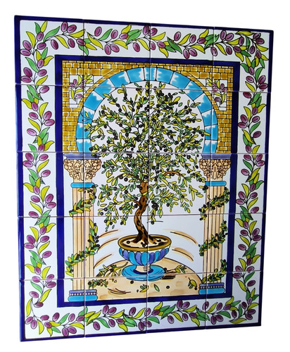 Quadro piastrelle ulivo 60x75