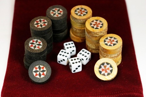 Pietre mosaico backgammon - , in