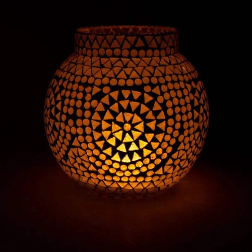 Portacandele mosaico - portacandele,