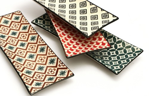Piatto rettangolare mosaik set - piatto,