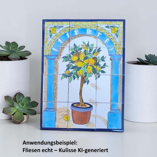 Quadro piastrelle albero - , di