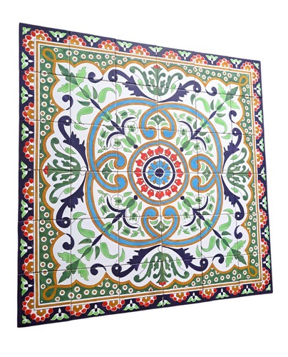 Quadro piastrelle dipinto - , a