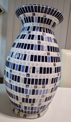 Vaso mosaico blu - ,